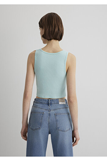 Mavi Yeşil Basic Crop Atlet Crop / Kısa Kesim 1613071-71731