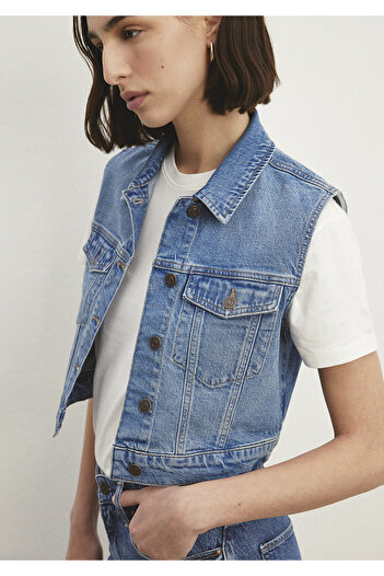 Mavi Vestă Rona Blue Jean Regular Fit / Regular Fit 1110450 -86815