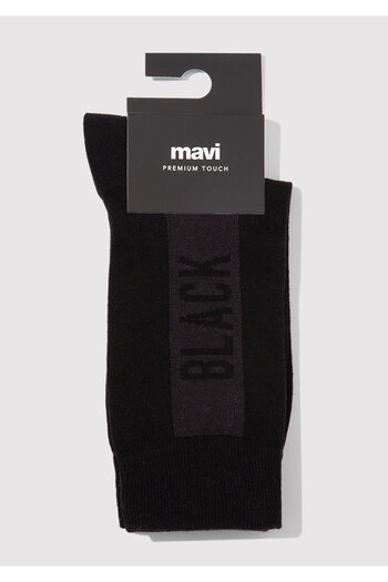 Mavi Black Baskılı Siyah Soket Çorap 0911366-900