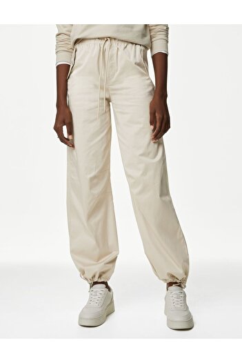 Marks & Spencer Relaxed Fit Yüksek Bel Paraşüt Pantolon