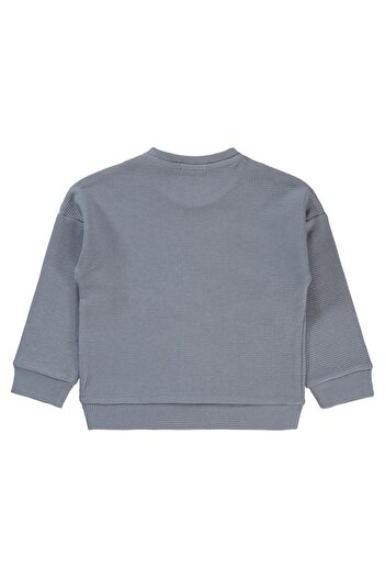 Civil Boys Beli Üçgen Armalı 2-5 Yaş Sweatshirt - Mavi2-3 Yaş