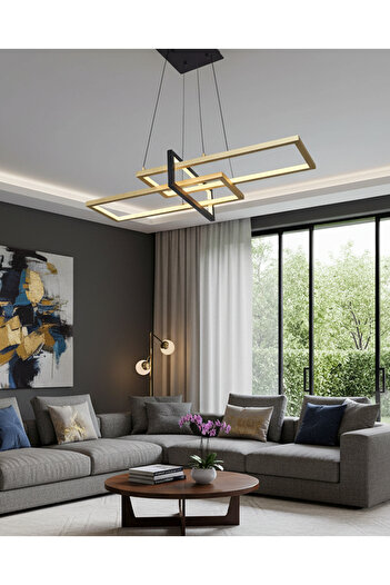 Özcan Aydınlatma 4158-1Ay-20 Square 3'Lü Yatay Sarkıt Eskitme