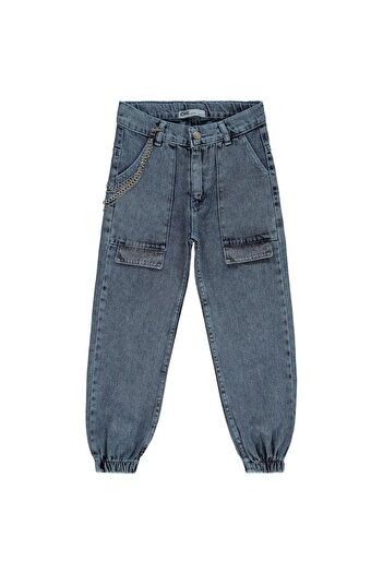 Civil Girls Kız Çocuk Kot Pantolon 6-9 Yaş Mavi