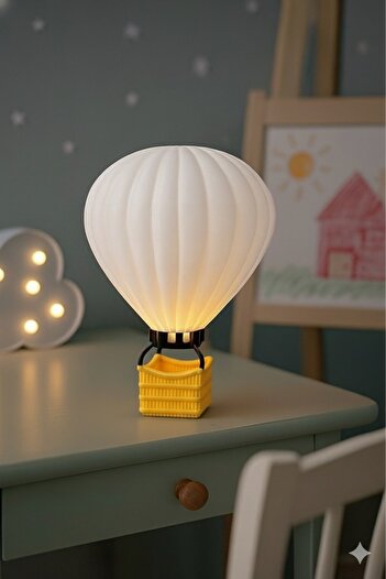 Atsutech Stylish and Modern Cappadocia Balloon Lampshade - Hot Air Balloon Table Lamp-Candlelit