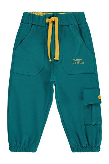 Civil Baby Kargo Cepli Cvl Nakışlı 6-18 Ay Eşofman Altı - Yeşil12-18 Ay