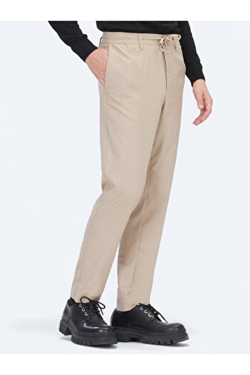 Kip Vizon Düz Dokuma Jogging Fit Casual Pantolon