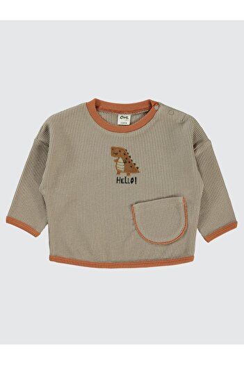 Civil Baby Hello Dinazor 6-18 Ay Sweatshirt - Bej6-9 Ay