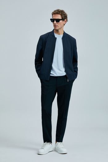 Lufian Simon Smart Men's Chino Pants Slim Fit Navy Blue