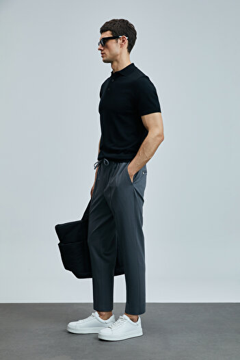 Lufian Sımon Smart Чоловічі брюки-чіно Slim Fit Антрацит