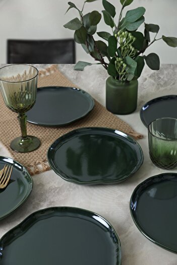 Keramika Zümrüt Victoria Pasta Tabağı 22 Cm 6 Adet
