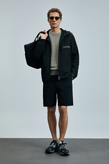Lufian Erdem Men's Sports Shorts Regular Fit Black