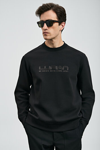 Lufian Luther Erkek Sweatshirt Siyah