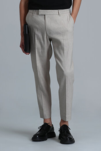 Lufian Tomas Smart Erkek Chino Pantolon Comfrot Fit Bej