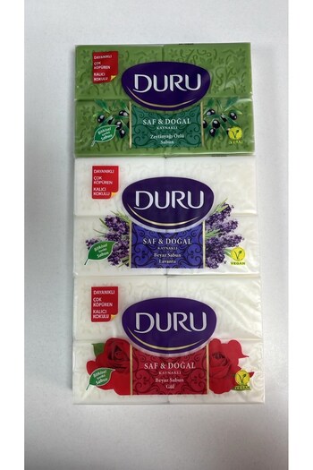Duru Pure and Natural Source Olive Oil, Lavender, Rose 3X600 Gr Soap
