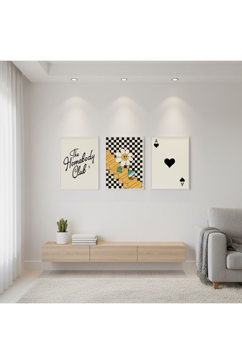 Linacci 3-Piece White Metal Frame Fun Spade Glass Painting Set