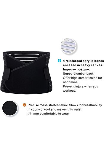 Glamroot Postpartum Belly Band Waist Trainer Cincher Tummy Control Shapewear Belt, Free Size