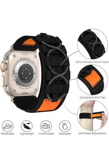 Generic Nylon Velcro Strap for Apple Watch Ultra/Series (49/45/44/42mm)