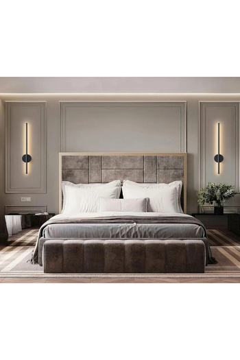HF DESIGNER Modern Dekoratif PİLLİ Aç-Kapa Düğmeli Led Duvar Apliği 66 Cm Günışığı 1 ADET