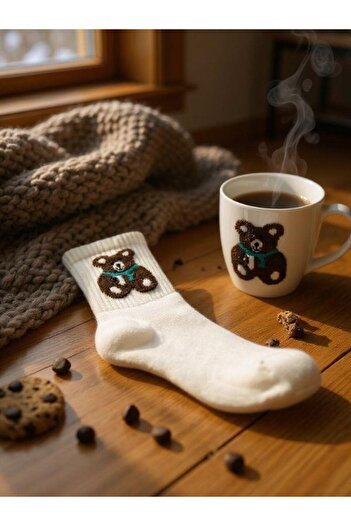 Zekids Cotton Teddy Bear Socks (Size 36-40)