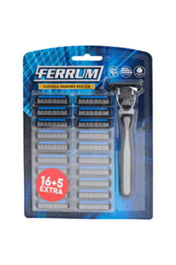 Aneliz Ferrum razor with refills, 21 pieces
