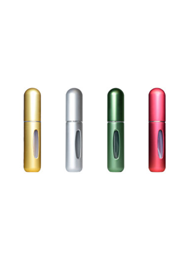 Aerio Set of 4 Refillable Perfume Bottles, 5 ml (travel-size)