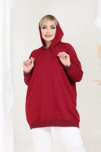 EMEZ Burgundy hooded sweatshirt