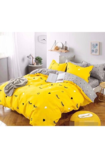 JOJO HOME Double Bed Linen, Fitted Sheet, Finet Fabric, 6 Pieces