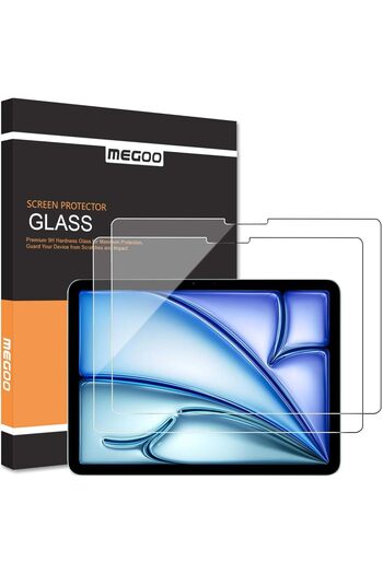 MEGOO 2-Pack Tempered Glass Screen Protectors for iPad Air 11" (M2/M3 2024-2025) - Compatible with A
