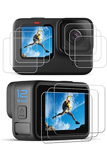 PCTC 9-piece Screen Protector Kit for GoPro Hero 9 (Tempered Glass Front, Lens & LCD)
