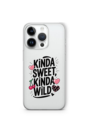 FLAMENKO iPhone 16 Pro Kinda Sweet Kinda Wild Patterned Transparent Phone Case