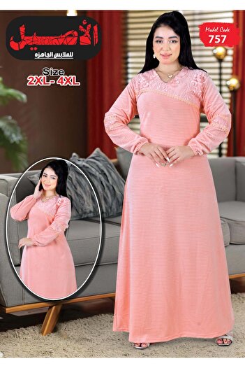 Asil Winter velvet jalabiya with high-quality embroidery