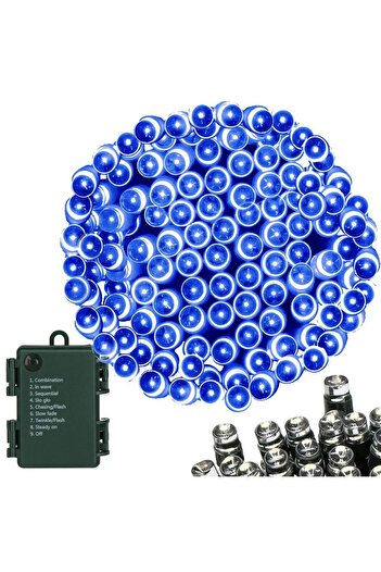 SERSIMO Outdoor garden lighting system, 10 meters, 100 LEDs, battery operated, blue