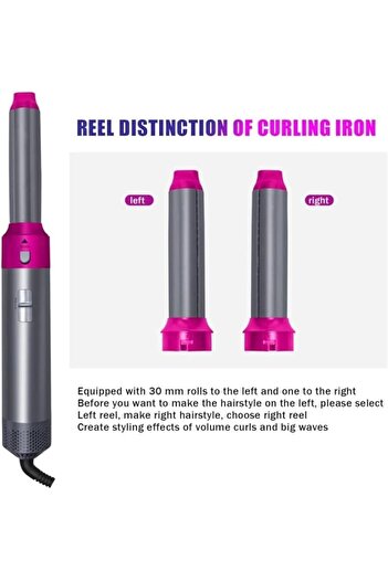 Generic 5 In 1 Hot Air Hair Dryer And Curler Tool Set