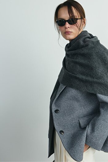 Suud Collection Füme Gina Kaşe Blazer Ceket