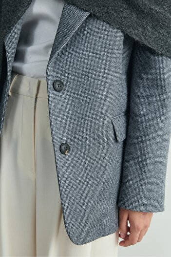 Suud Collection Füme Gina Kaşe Blazer Ceket