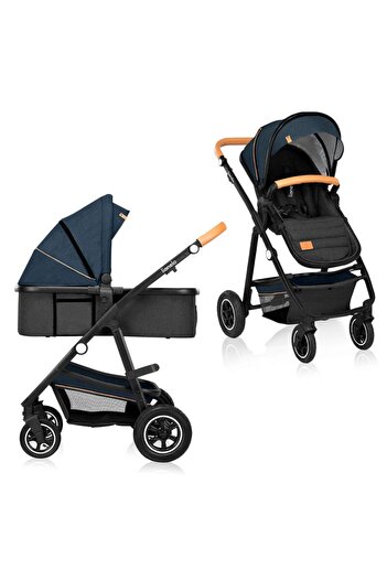 Lİonelo Carucior 2 in 1, Lionelo, Amber, Cadru aluminiu, Cu landou intarit si salteluta moale, Reversibil,