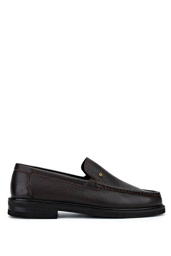 Tamer Tanca Men's Genuine Leather Brown Loafer Shoes