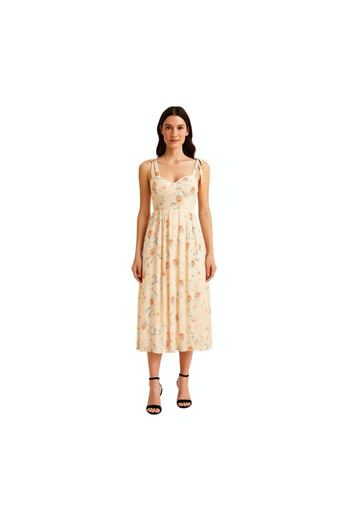PRİNCESS Floral summer dress with straps and shoulder ties