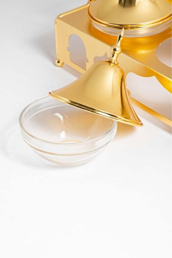 Bin Shihoun Luxury glass date set with a unique Islamic design and golden tabsi