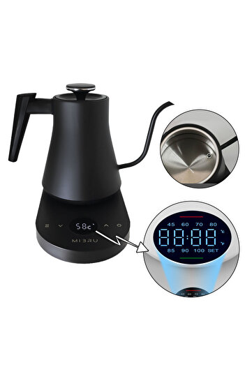MIBRU Mebro Kettle 800ml Black - MEK102C