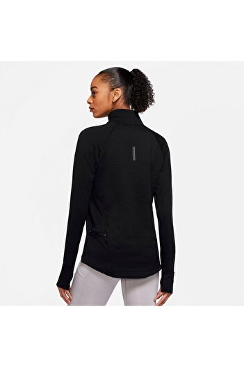 Nike Therma Fit Element Women's Black Running Long Sleeve Top - Dd6799-010