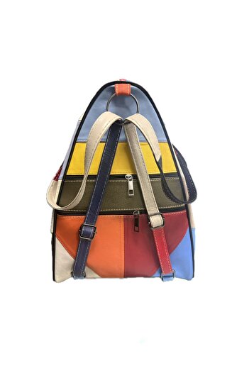 Bomonti Genuine Leather Handmade Backpack and Shoulder Bag