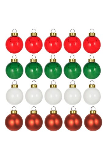 IKEA of Sweden VINTERFINT Tree ornament, bauble glass/mixed colours, 3.5 cm