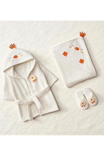 ALTINTAŞ BABY Civcivli Bathrobe Set 30038.03 Ecru