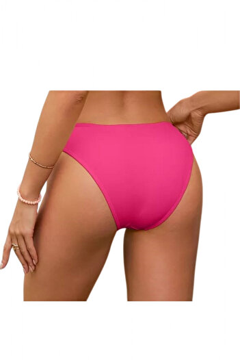 embody Women's classic high-waisted swim briefs, pink