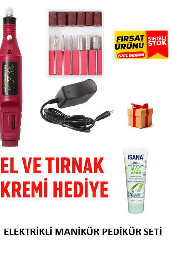 NARGO Electric Manicure-Pedicure-Rasp Machine Hand and Nail Cream Gift