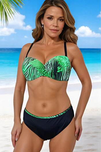 embody Ladies 2 piece swimsuit, large size, green, Marina, Marina