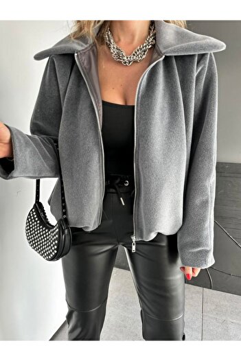 EGZOTİK ASORTİK Camel Hair Bomber Model Coat