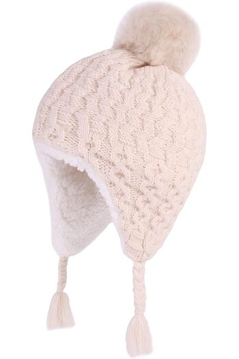 OEM LANGZHEN Toddler Infant Winter Hat Earflap Knit Fleece Lined Beanie for Baby Boys Girls, 0-6 months