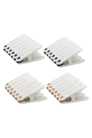 Generic Tazweeq 24 Pcs Hanger Clips, Non Slip Plastic Pins, Windproof Clothes Clips with No Trace Design, M